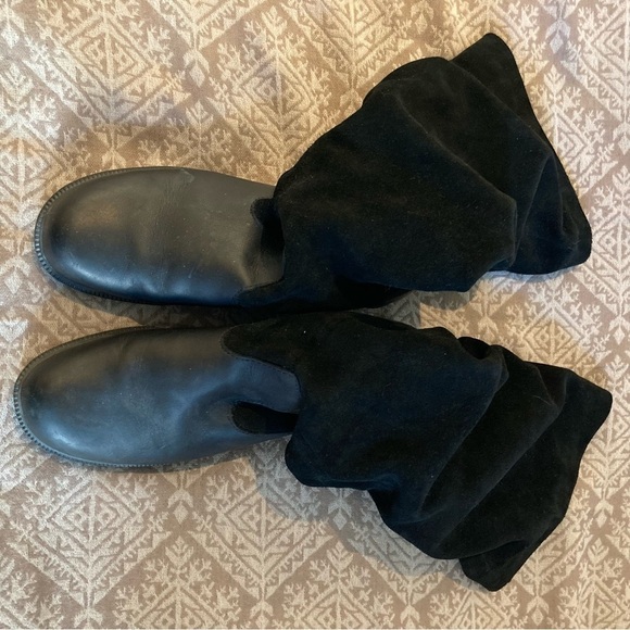 KODIAK Sz 9 Rubber and Suede  Leather Combo Waterproof Slouchy Top Boots - Picture 6 of 12